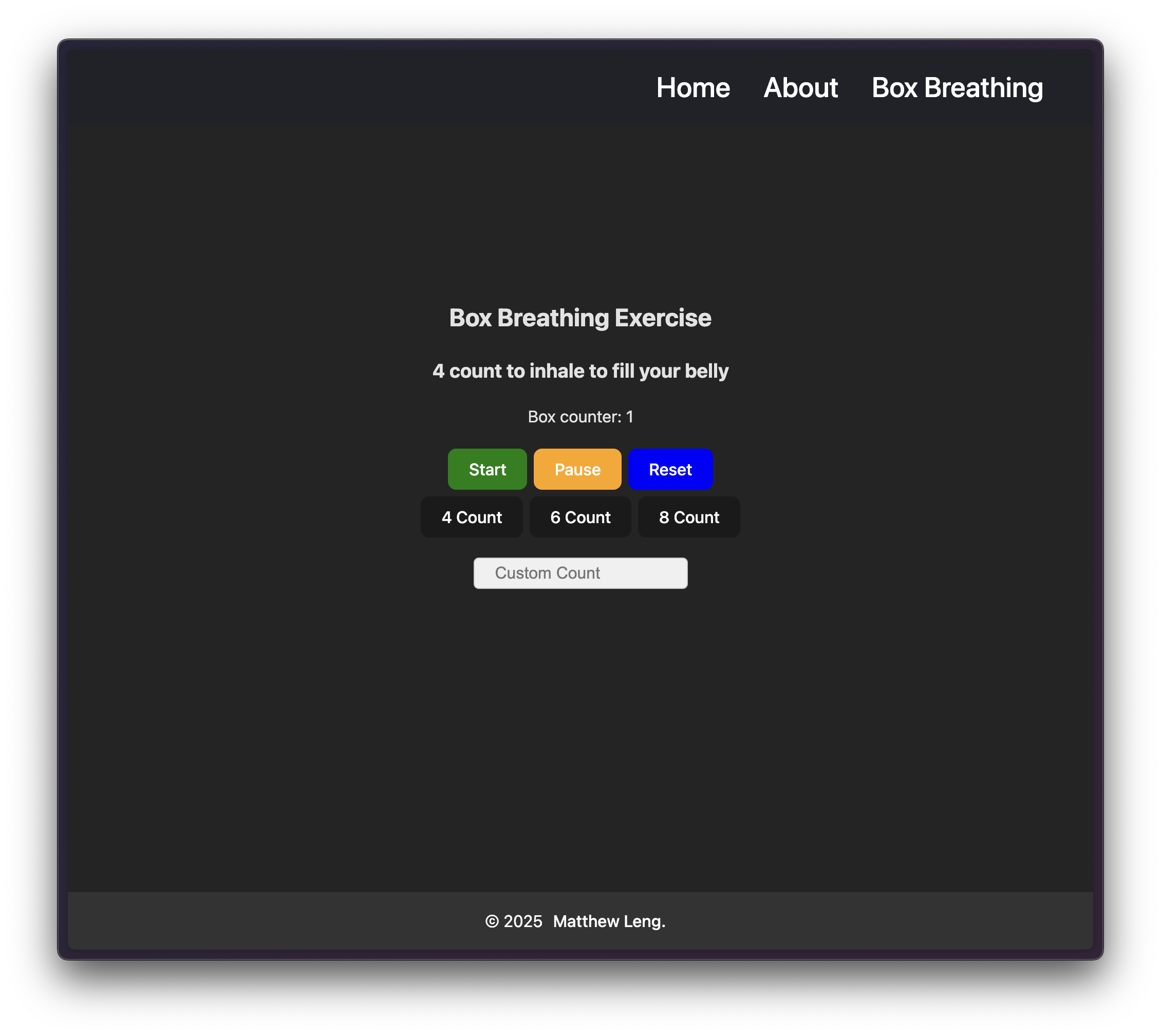 Deep Breaths project screenshot